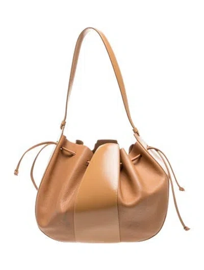 Pre-owned Mansur Gavriel Leather Bucket Bag In Brown