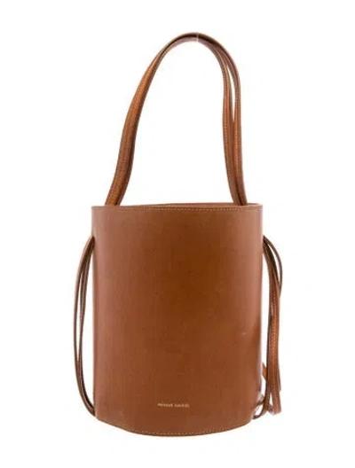Pre-owned Mansur Gavriel Leather Bucket Bag In Brown