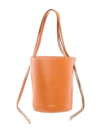 Pre-owned Mansur Gavriel Leather Bucket Bag In Brown