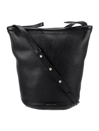 Pre-owned Mansur Gavriel Leather Bucket Bag In Gray