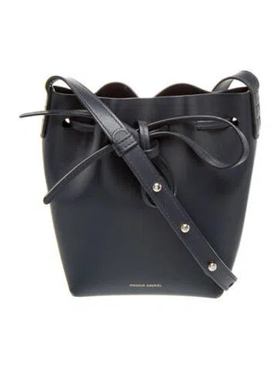 Pre-owned Mansur Gavriel Leather Bucket Bag In Gray