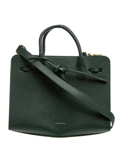 Pre-owned Mansur Gavriel Leather Bucket Bag In Green