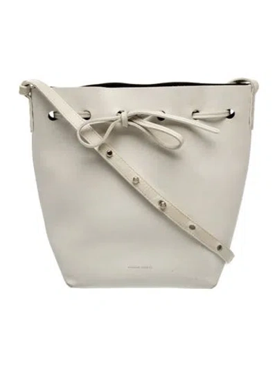 Pre-owned Mansur Gavriel Leather Bucket Bag In Neutral