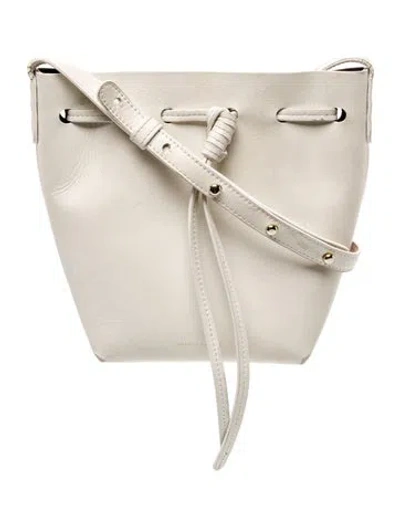 Pre-owned Mansur Gavriel Leather Bucket Bag In Neutral