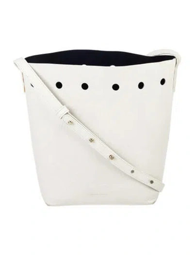 Pre-owned Mansur Gavriel Leather Bucket Bag In Neutral