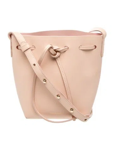Pre-owned Mansur Gavriel Leather Bucket Bag In Neutral