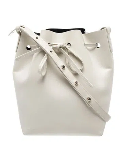 Pre-owned Mansur Gavriel Leather Bucket Bag In Neutral