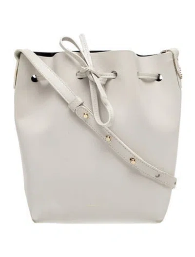 Pre-owned Mansur Gavriel Leather Bucket Bag In Neutral