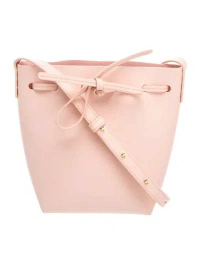 Pre-owned Mansur Gavriel Leather Bucket Bag In Pink