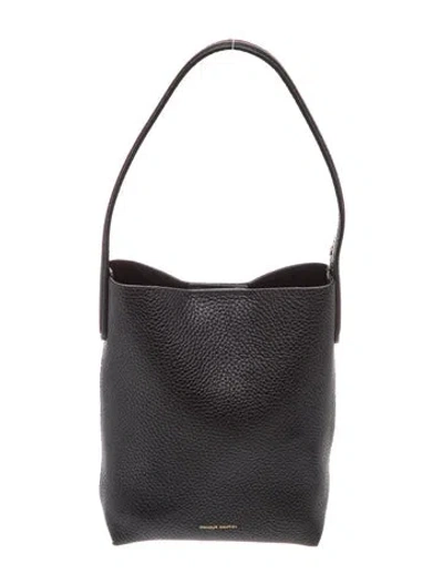 Pre-owned Mansur Gavriel Leather Bucket Bag W/ Tags In Black