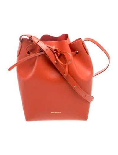 Pre-owned Mansur Gavriel Leather Bucket Bag W/ Tags In Brown