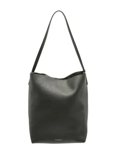 Pre-owned Mansur Gavriel Leather Bucket Bag W/ Tags In Gray