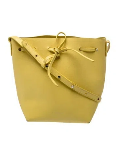 Pre-owned Mansur Gavriel Leather Bucket Bag In Yellow