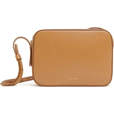 Mansur Gavriel Leather Camera Bag In Caramel