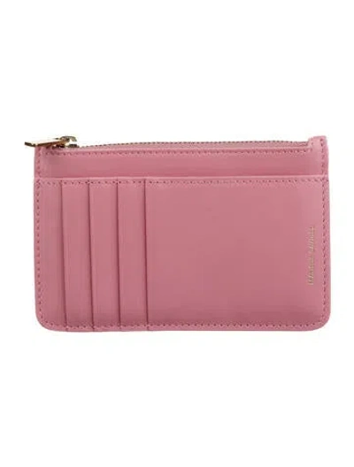 Pre-owned Mansur Gavriel Leather Card Holder W/ Tags In Pink