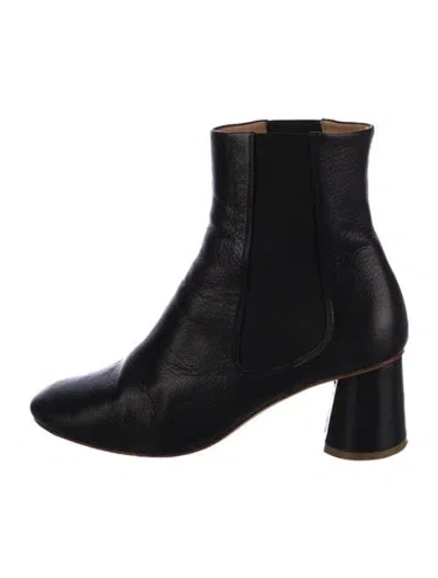 Pre-owned Mansur Gavriel Leather Chelsea Boots In Black