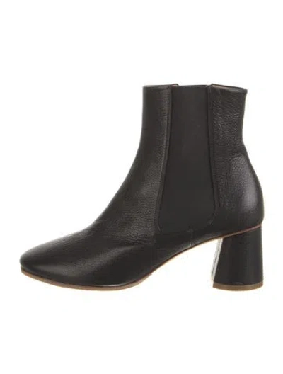 Pre-owned Mansur Gavriel Leather Chelsea Boots In Black