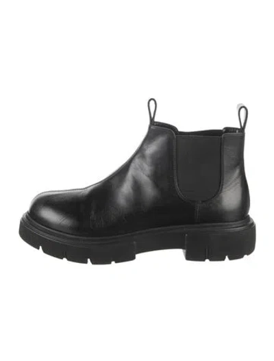 Pre-owned Mansur Gavriel Leather Chelsea Boots In Black