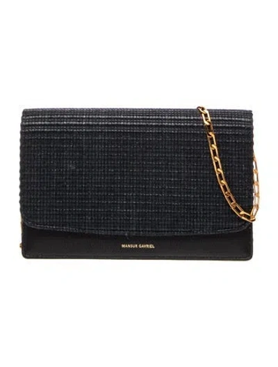 Pre-owned Mansur Gavriel Leather Clutch In Black