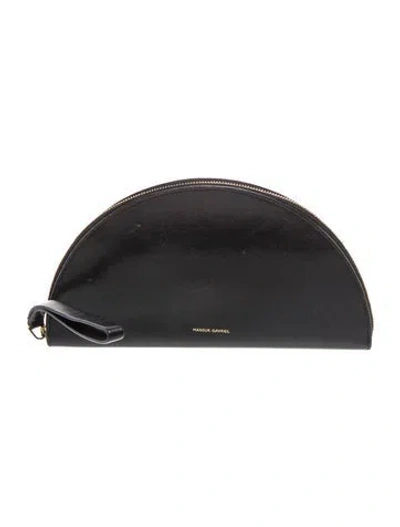 Pre-owned Mansur Gavriel Leather Clutch In Black