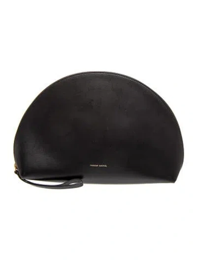 Pre-owned Mansur Gavriel Leather Clutch In Black