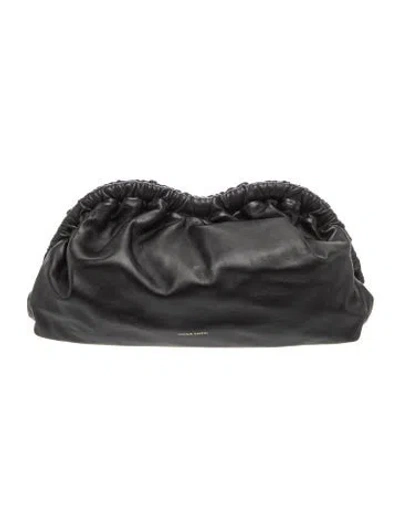 Pre-owned Mansur Gavriel Leather Clutch In Black