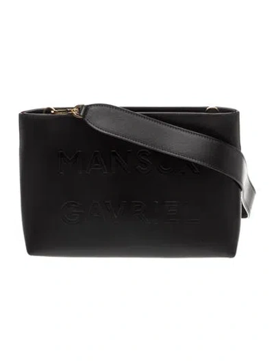 Pre-owned Mansur Gavriel Leather Clutch In Black