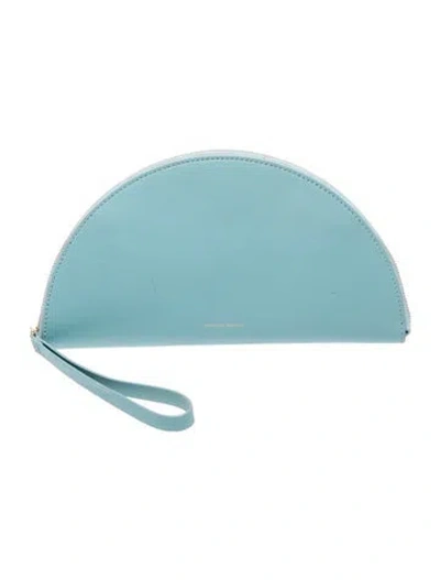 Pre-owned Mansur Gavriel Leather Clutch In Blue