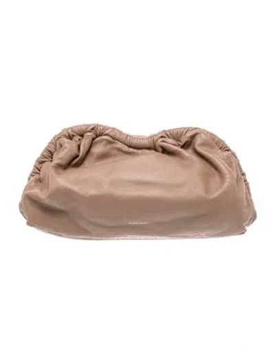Pre-owned Mansur Gavriel Leather Clutch In Brown