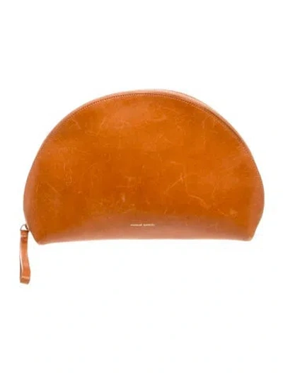 Pre-owned Mansur Gavriel Leather Clutch In Brown