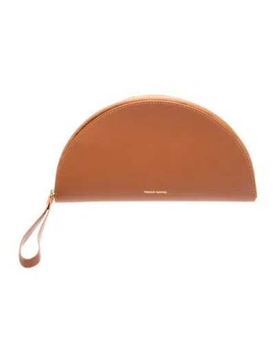 Pre-owned Mansur Gavriel Leather Clutch In Brown