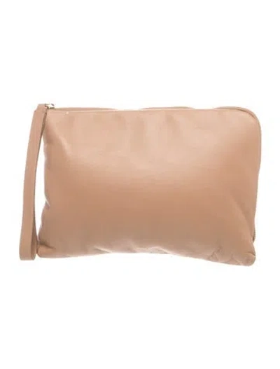 Pre-owned Mansur Gavriel Leather Clutch In Brown