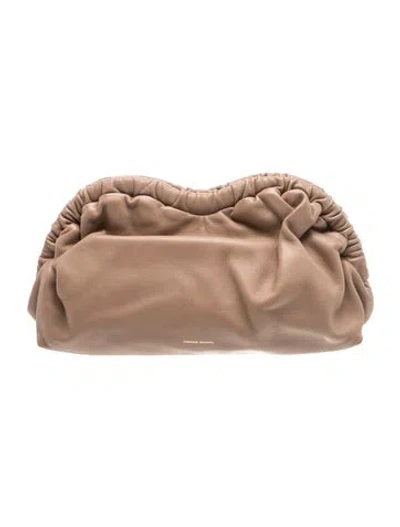 Pre-owned Mansur Gavriel Leather Clutch In Brown