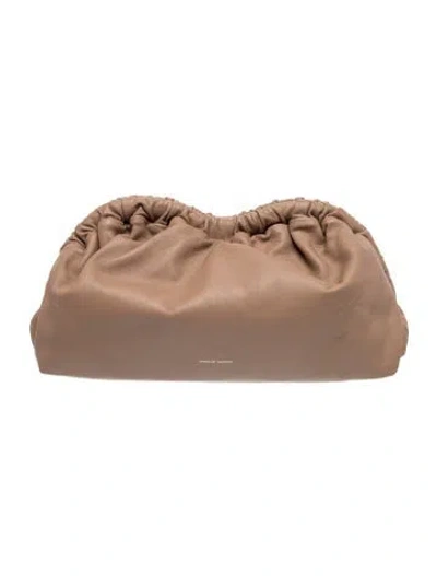 Pre-owned Mansur Gavriel Leather Clutch In Brown
