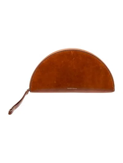 Pre-owned Mansur Gavriel Leather Clutch In Brown