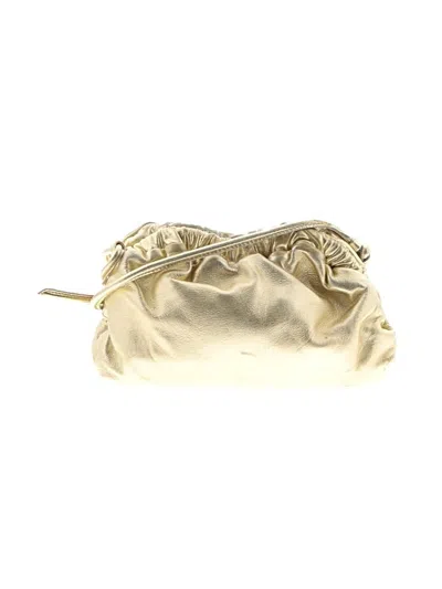 Pre-owned Mansur Gavriel Leather Clutch In Gold