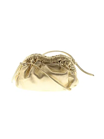 Pre-owned Mansur Gavriel Leather Clutch In Gold