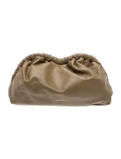 Pre-owned Mansur Gavriel Leather Clutch In Green