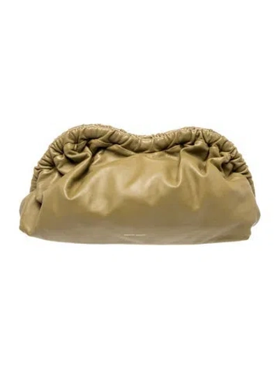 Pre-owned Mansur Gavriel Leather Clutch In Green