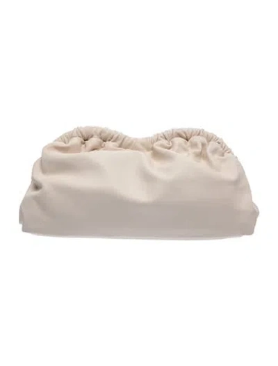 Pre-owned Mansur Gavriel Leather Clutch In Neutral