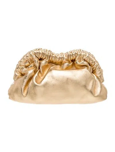 Pre-owned Mansur Gavriel Leather Clutch In Neutral