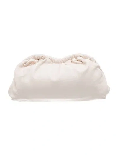Pre-owned Mansur Gavriel Leather Clutch In Neutrals