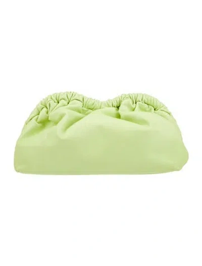 Pre-owned Mansur Gavriel Leather Clutch W/ Tags In Green