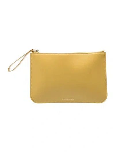 Pre-owned Mansur Gavriel Leather Clutch In Yellow