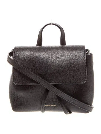 Pre-owned Mansur Gavriel Leather Crossbody Bag In Black