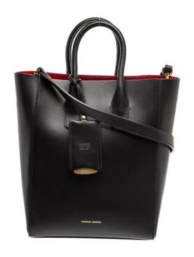 Pre-owned Mansur Gavriel Leather Crossbody Bag In Black