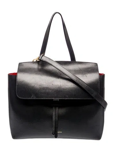 Pre-owned Mansur Gavriel Leather Crossbody Bag In Black