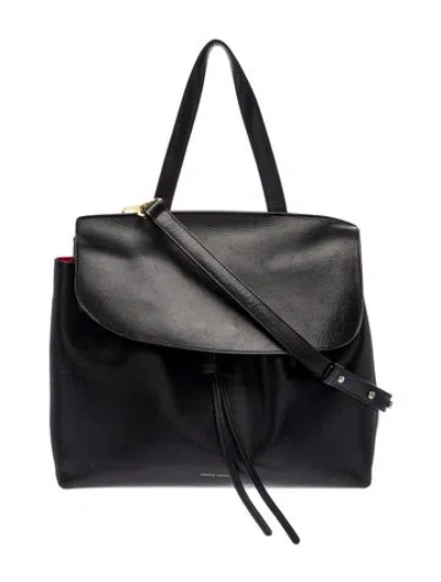 Pre-owned Mansur Gavriel Leather Crossbody Bag In Black
