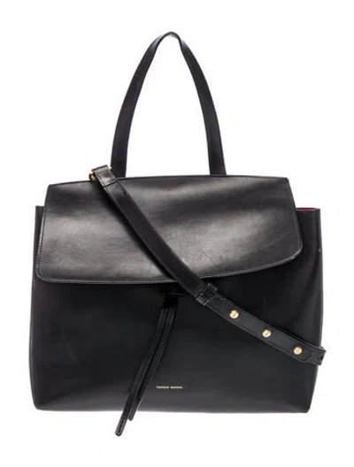 Pre-owned Mansur Gavriel Leather Crossbody Bag In Black