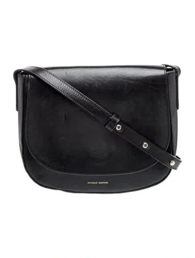 Pre-owned Mansur Gavriel Leather Crossbody Bag In Black